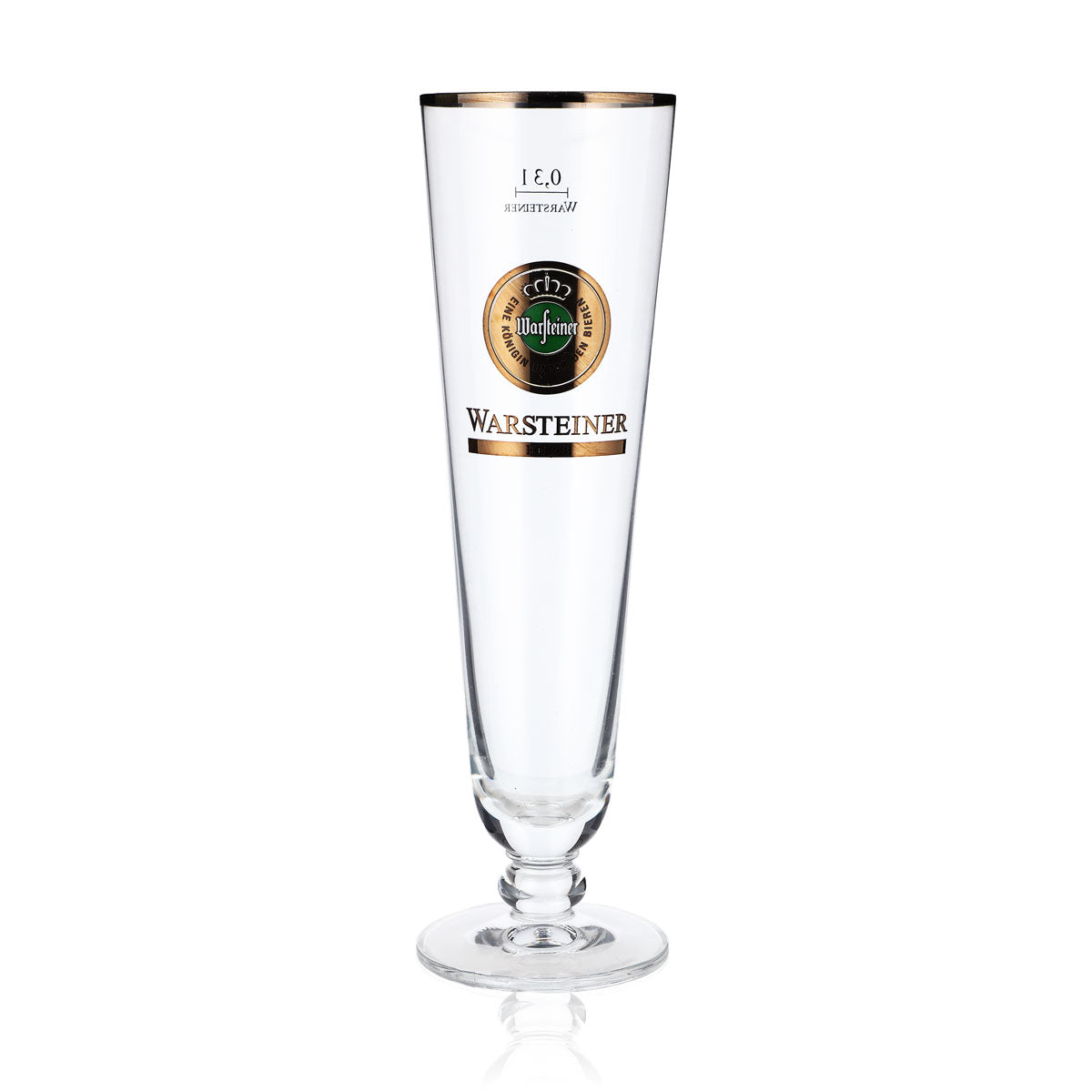 6x Warsteiner Bier Glas Gläser 0,3l Biergläser Pokal "Herb" Silberrand – Ansicht 2
