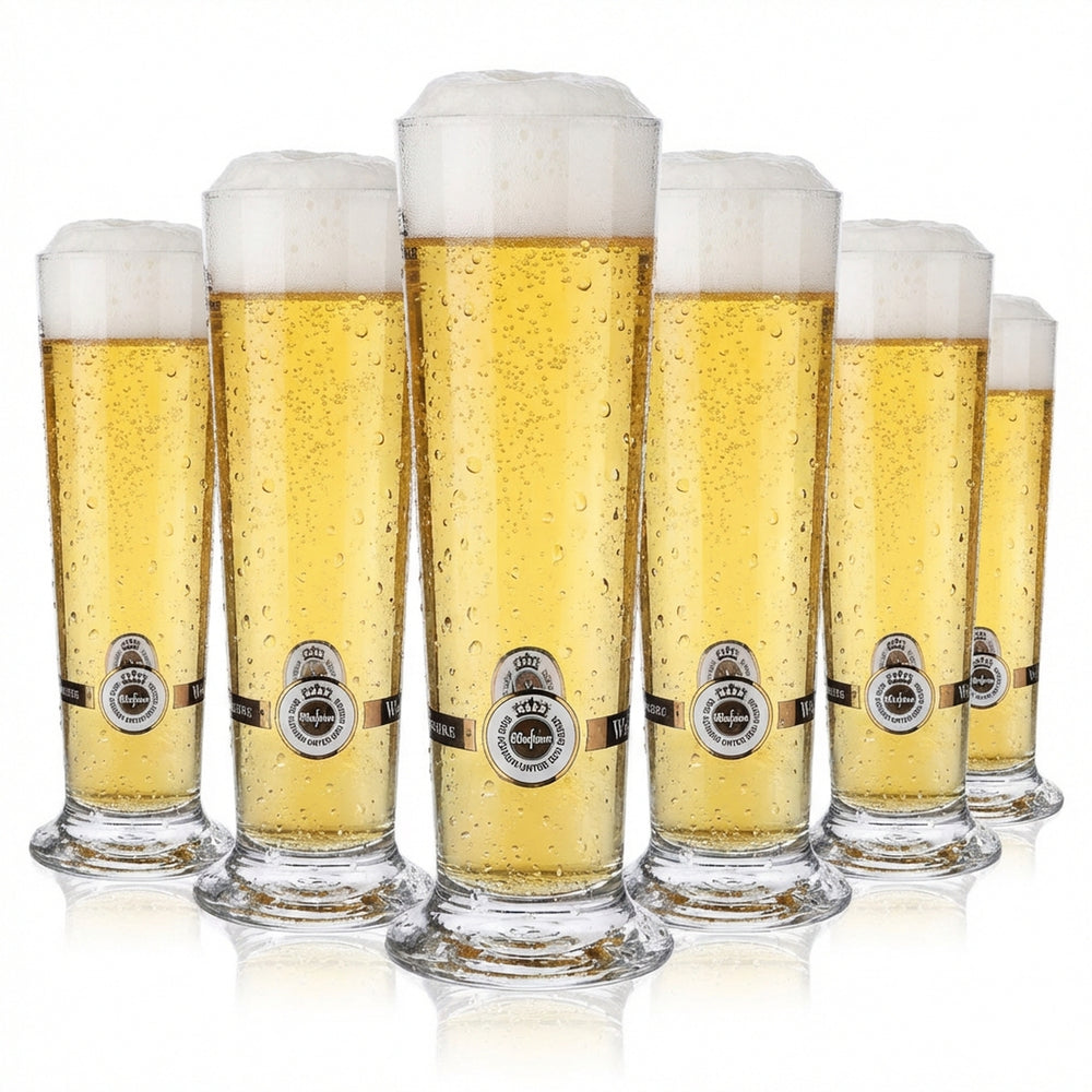 6x Warsteiner Bier Glas Gläser0,25l Becher/Stange Logo unten Rastal