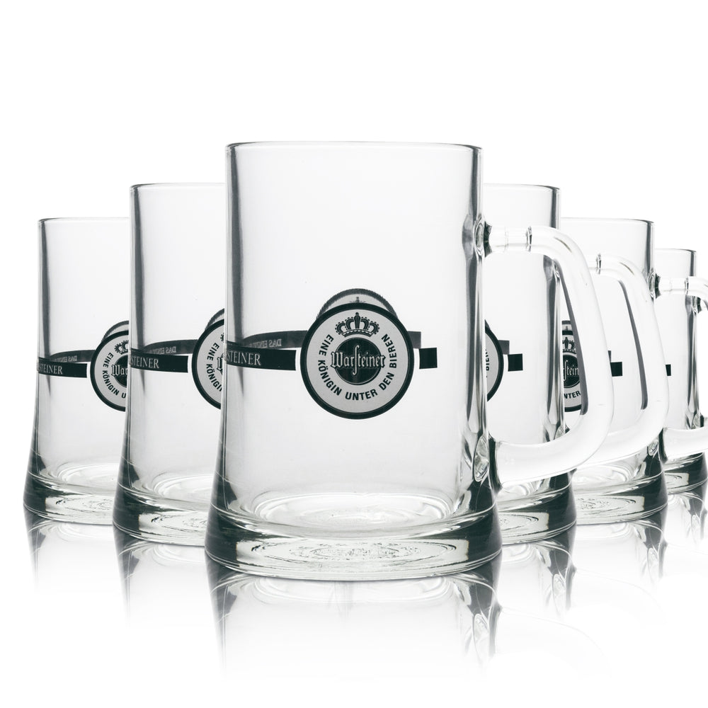 6x Warsteiner Bier Glas Krug 0,5l Freundschaftskrüge