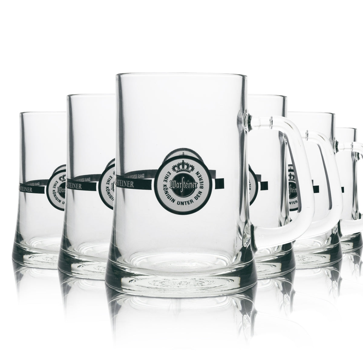 6x Warsteiner Bier Glas Krug 0,5l Freundschaftskrüge