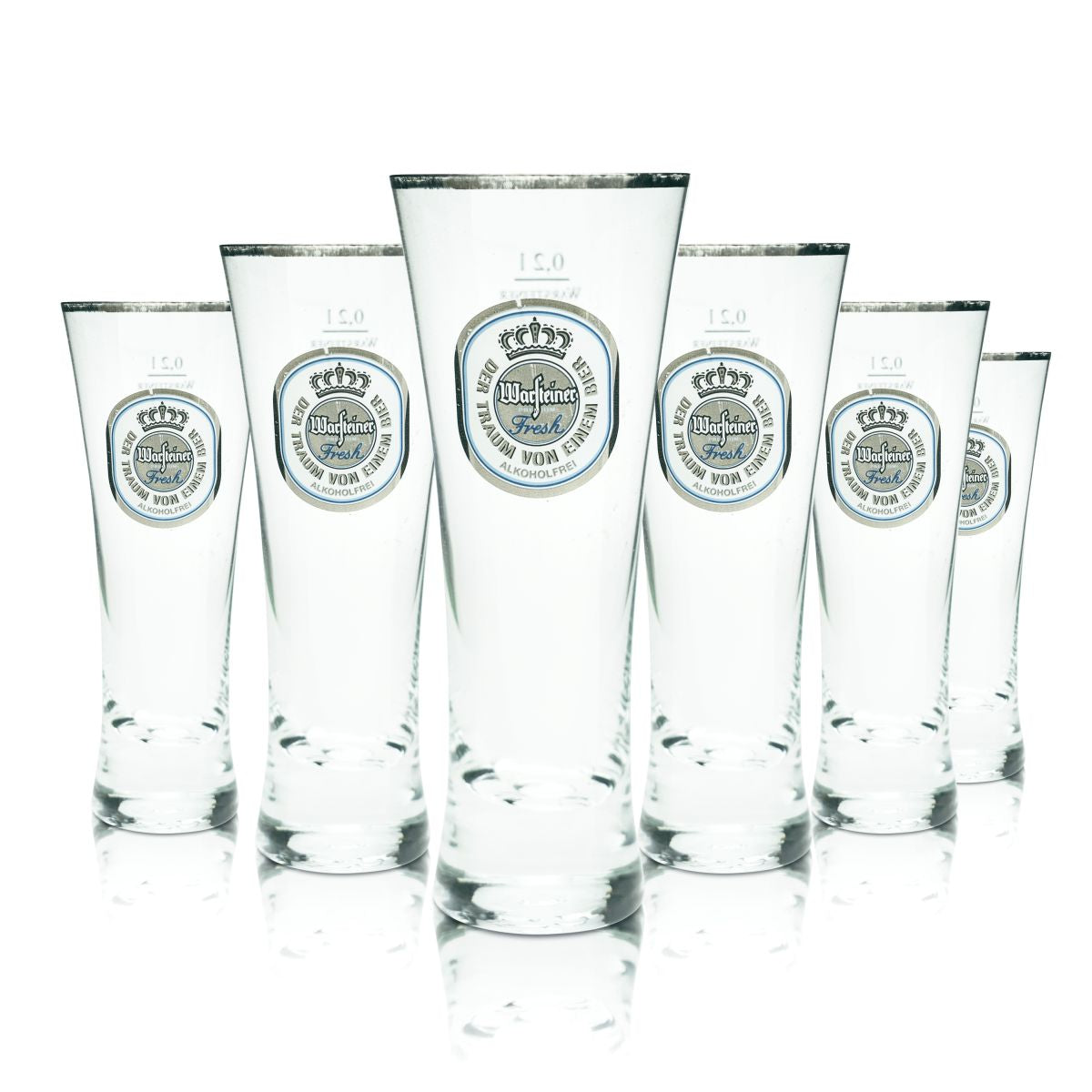 6x Warsteiner Bierglas 0,2l Pokalgläser Fresh Alkoholfrei Gläser Set Pilsgläser