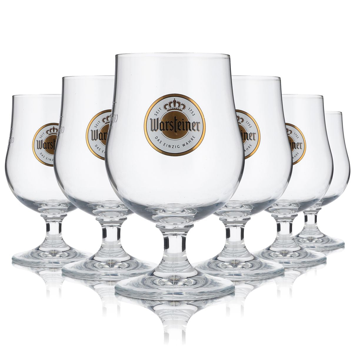6x Warsteiner Bierglas Kugelglas 0,25l Pilstulpe Schwenker Pokal Bristo Groß