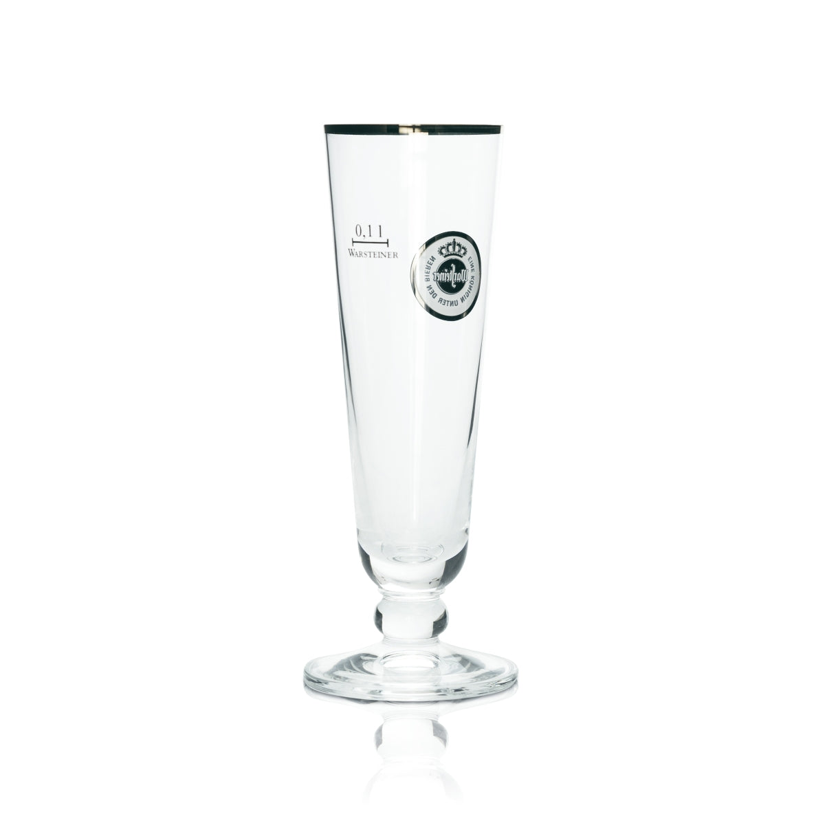 6x Warsteiner Glas 0,1l Pokal Tulpe Goldrand Bier Gläser Geeicht Gastro Pils – Ansicht 3