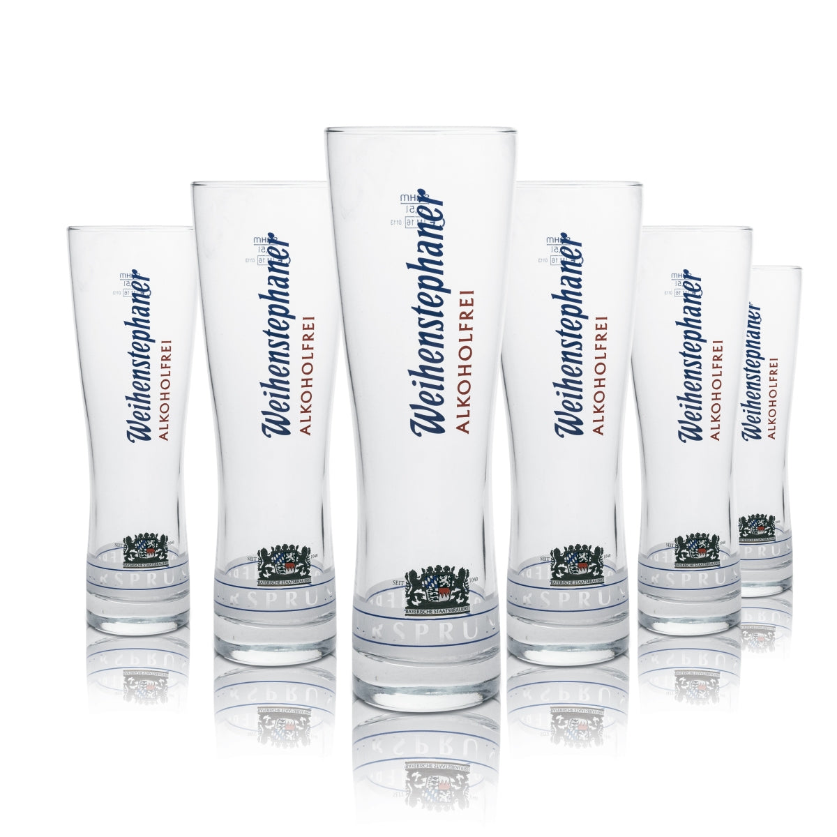 6x Weihenstephan Bier Glas Biergläser Weizen 0,5l Alkoholfrei Sahm