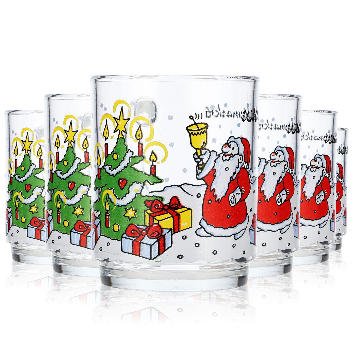 6x Weihnachtsbecher 0,2l Glühweintasse Grogtasse "Weihnachtsmarkt" – Ansicht 7