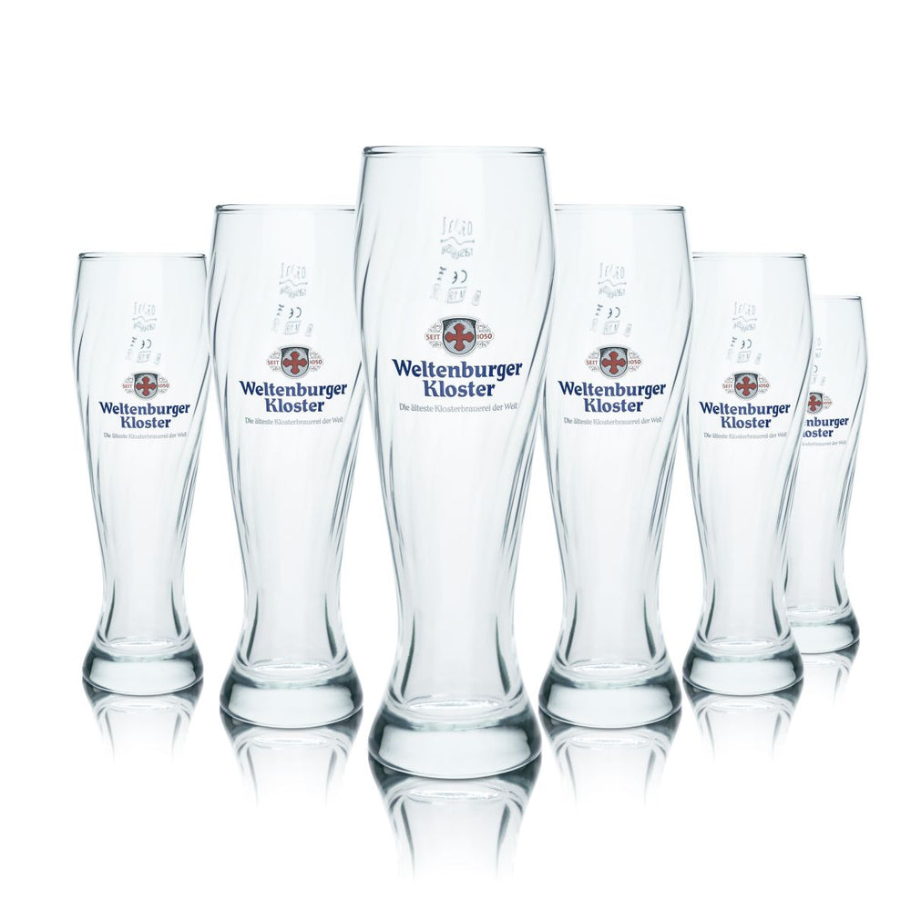 6x Weltenburger Kloster Bierglas 0,3l Weißbierglas Hefeweizen Gläser Set