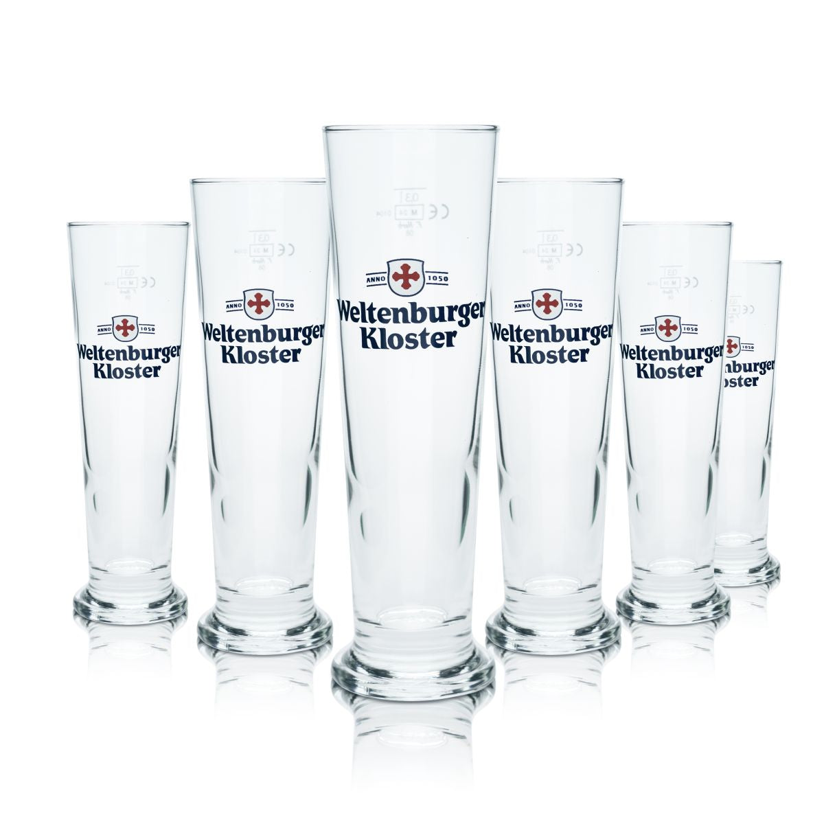 6x Weltenburger Kloster Bierglas 0,3l Willi Becher Pokalglas Gläser Set Brauerei