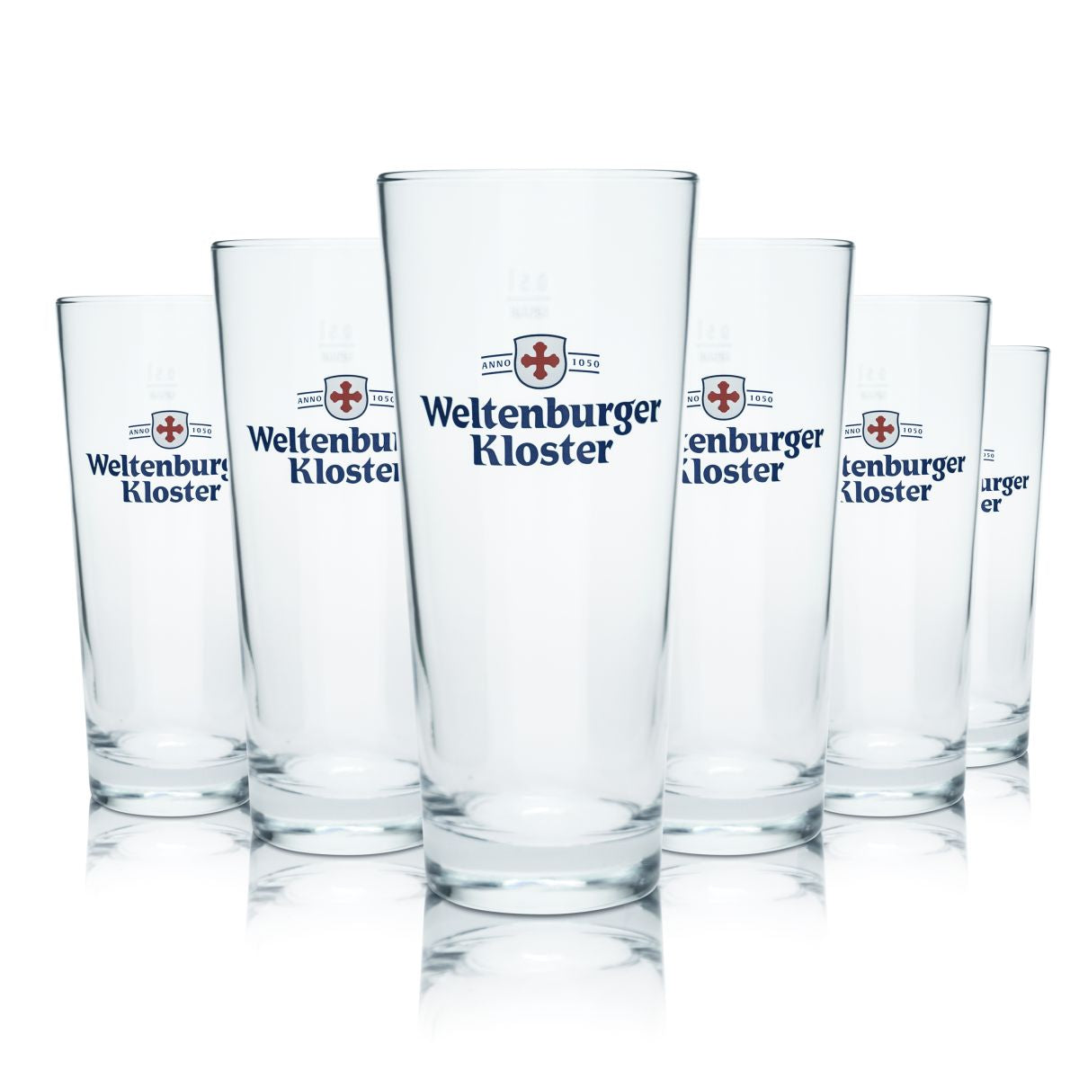 6x Weltenburger Kloster Bierglas 0,5l Willi Becher Pokalglas Gläser Set Brauerei