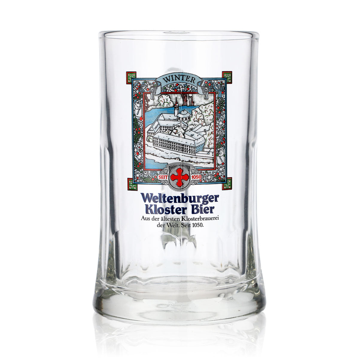 6x Weltenburger Kloster Bierglas Seidel Gläser 0,4l Krug "Winter" Sahm Salzburg – Ansicht 2