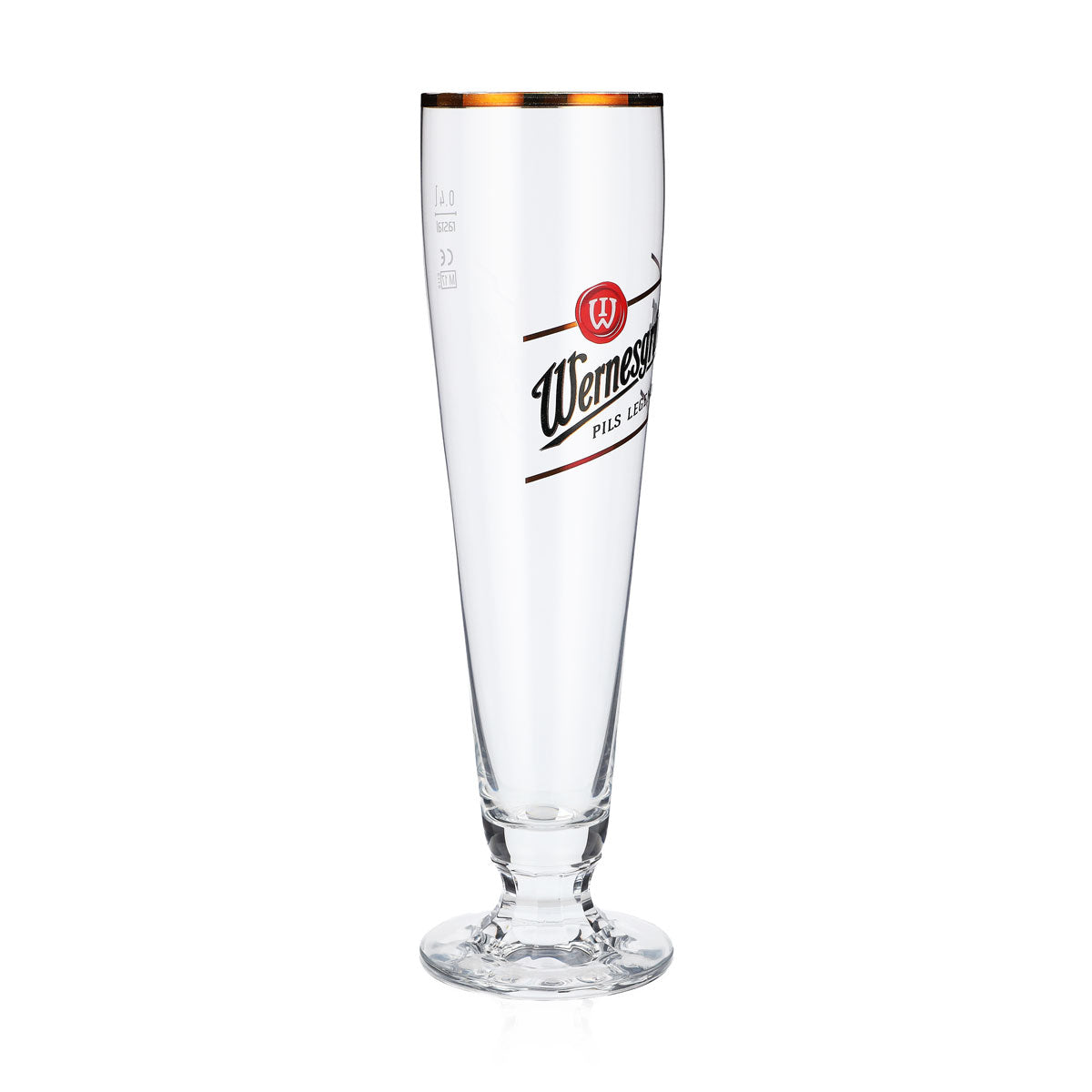 6x Wernesgrüner Bier Glas Pokalglas Biergläser 0,4l mit Goldrand Tulpe – Ansicht 3