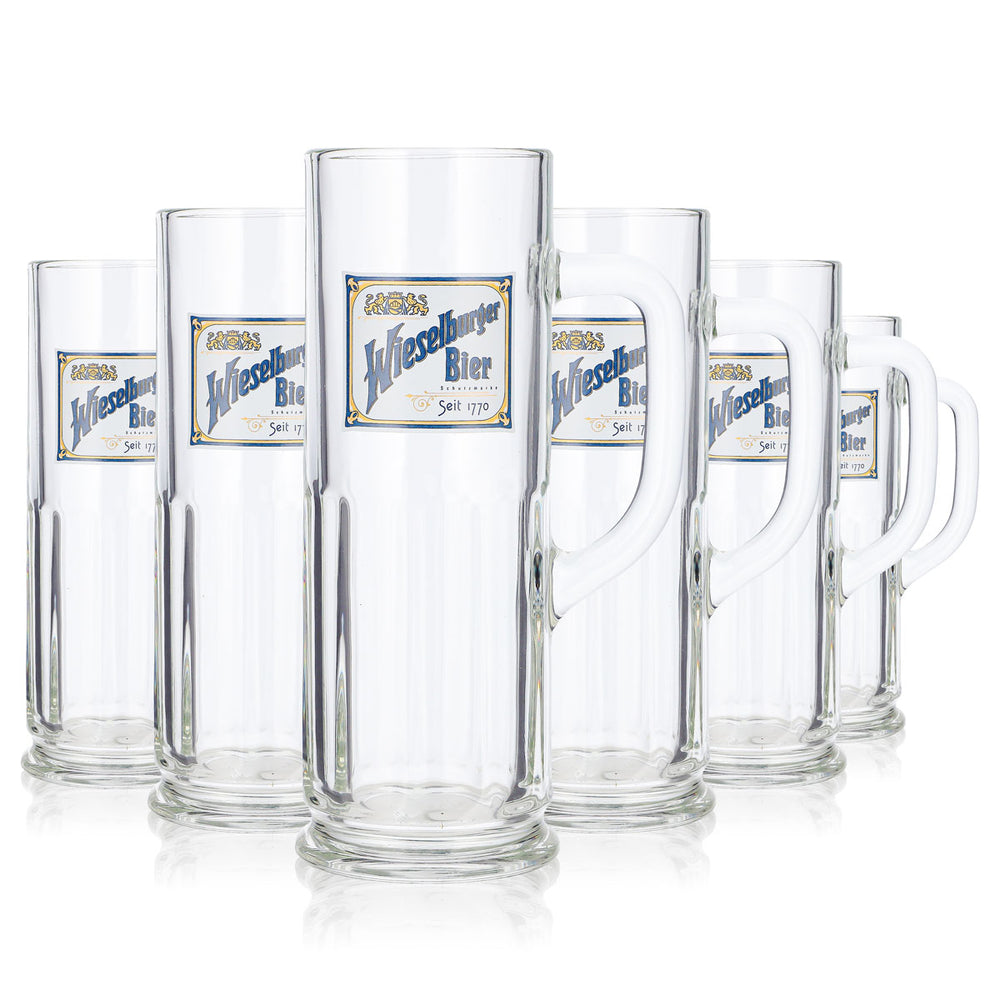 6x Wieselburger Bier Glas 0,3l Krug Seit 1770 Schutzmarke Sahm (6er Set)