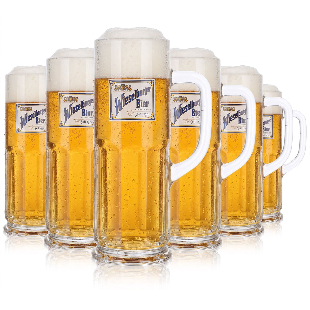 6x Wieselburger Bier Glas 0,5l Krug Seit 1770 Seidel Sahm