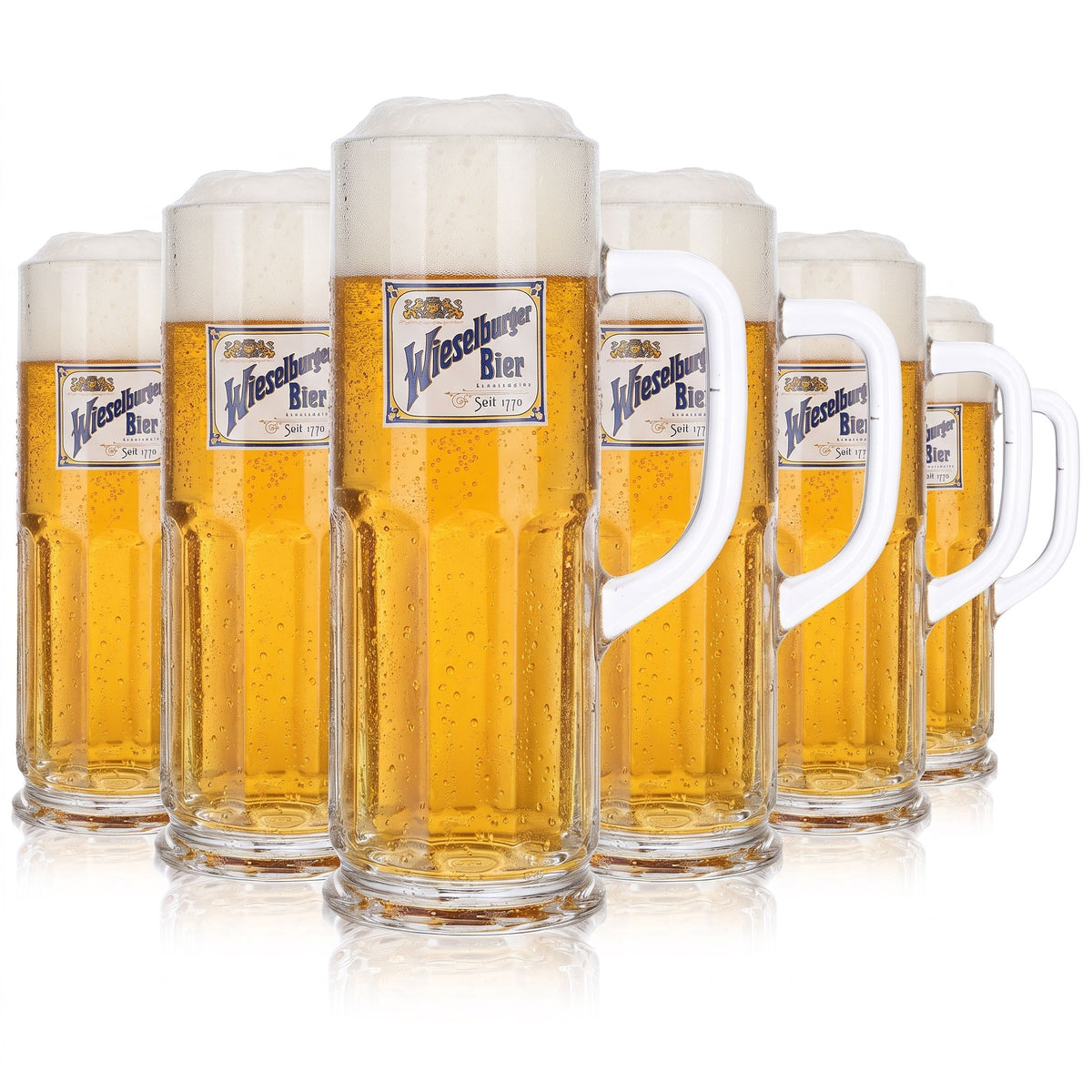 6x Wieselburger Bier Glas 0,5l Krug Seit 1770 Seidel Sahm