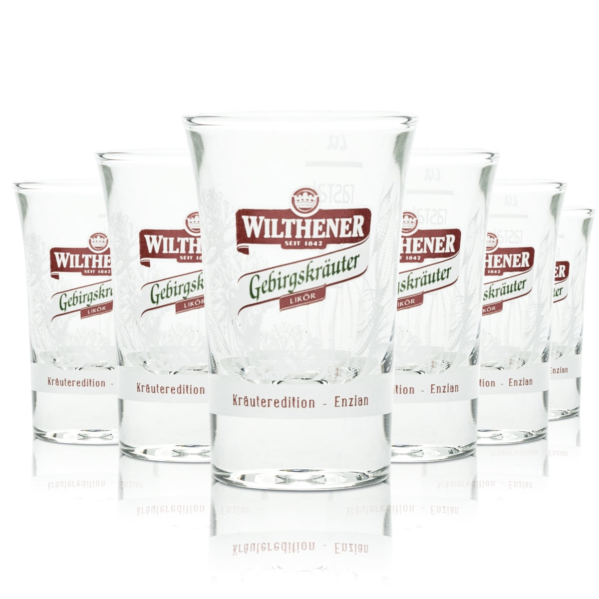 6x Wilthener Schnaps Glas 2cl Gläser Shot Kurze Stamper Gastro Eichstrich Bar