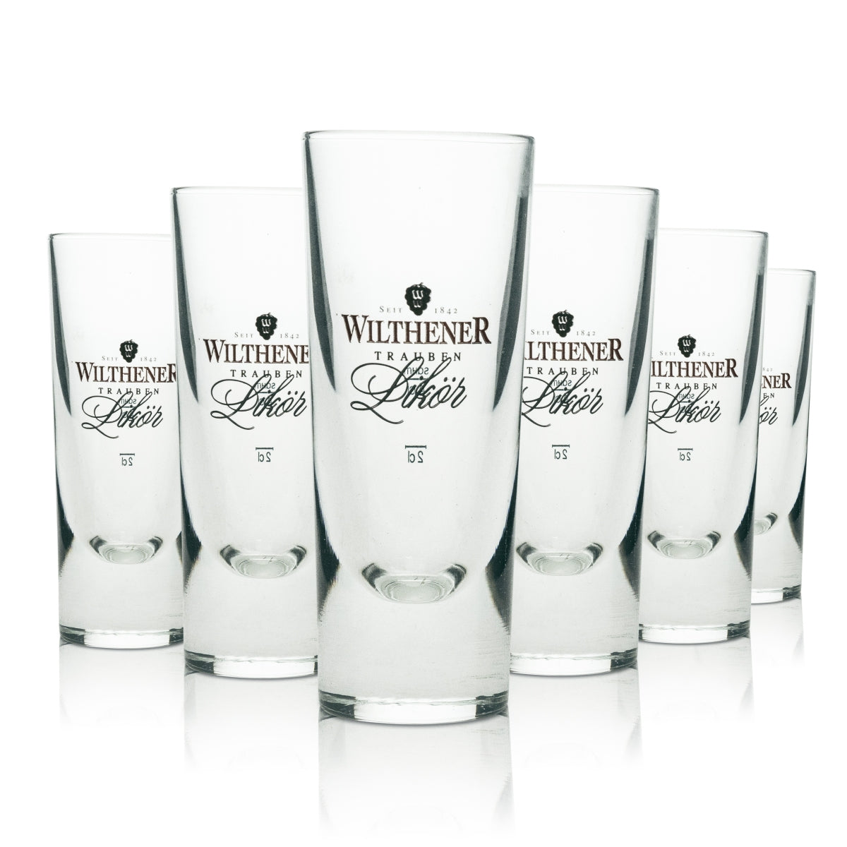6x Wilthener Weinbrand Glas Longdrink Likör-Glas sahm