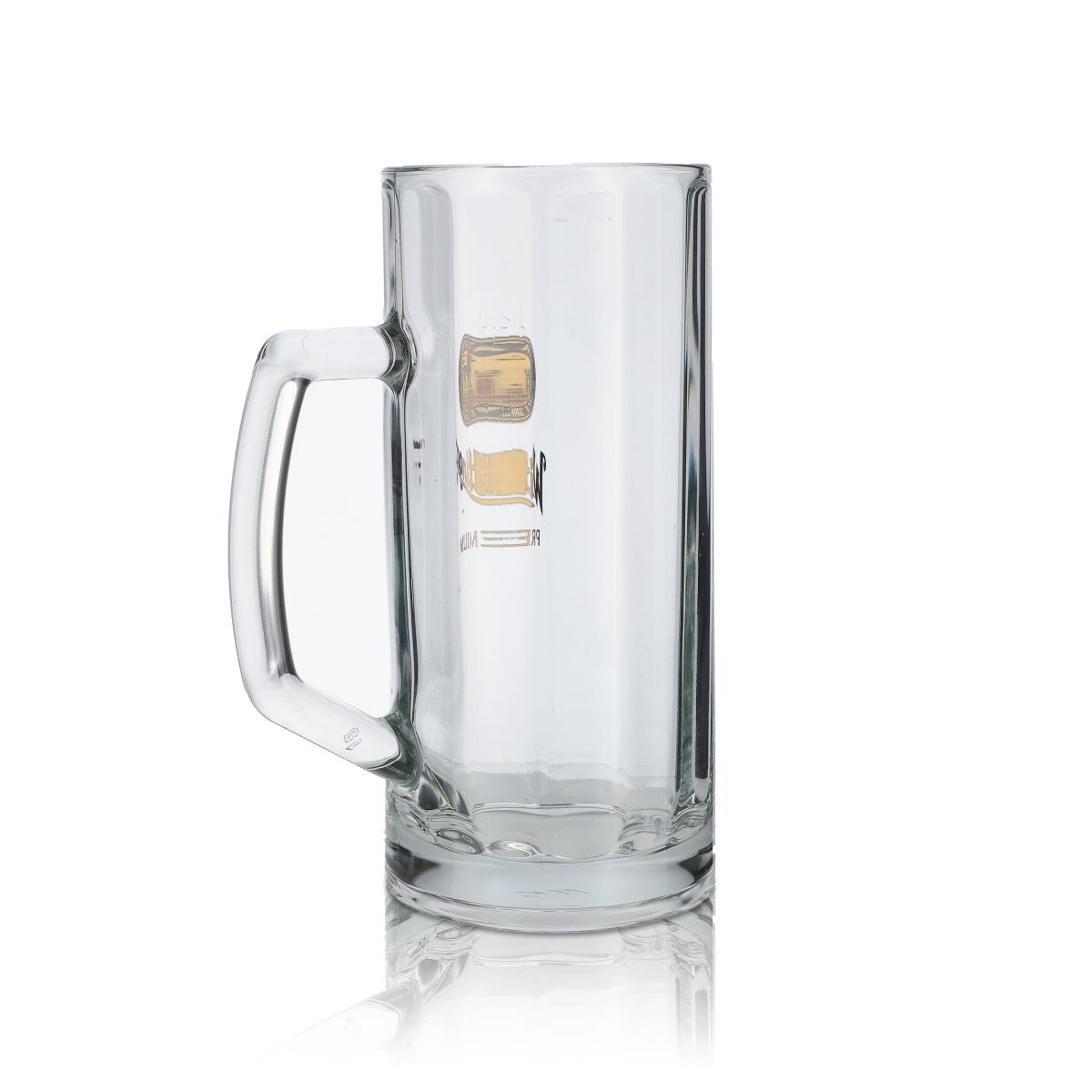 6x Wittinger Bier Glas 0,5l Gläser Relief Krug Bierkrug Logo Blau Seidel – Ansicht 3