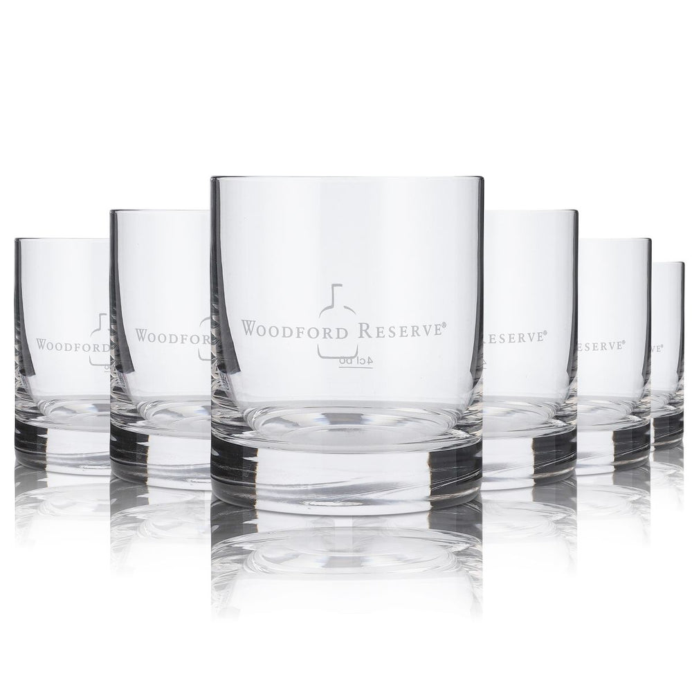 6x Woodford Reserve Glas 0,32l Whisky Tumbler Gläser Set American Rye Distilery