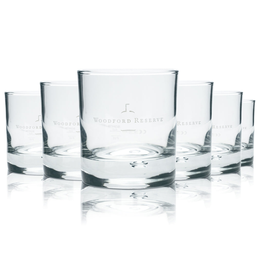 6x Woodford Reserve Whiskey Glas 0,2l Tumbler Blase Gläser Gastro Kneipe USA