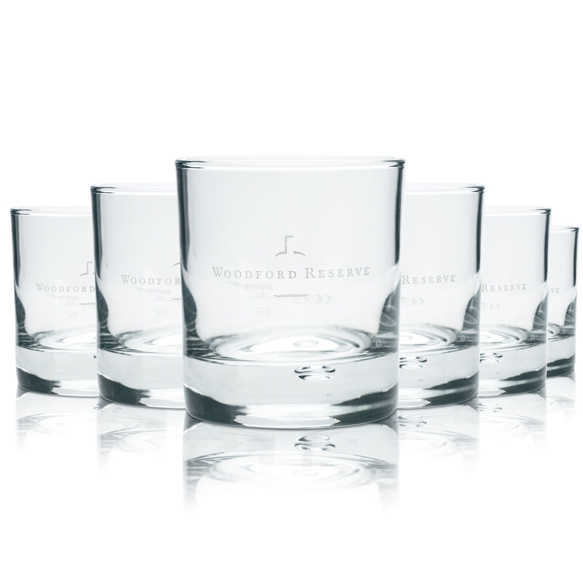 6x Woodford Reserve Whiskey Glas 0,2l Tumbler Blase Gläser Gastro Kneipe USA