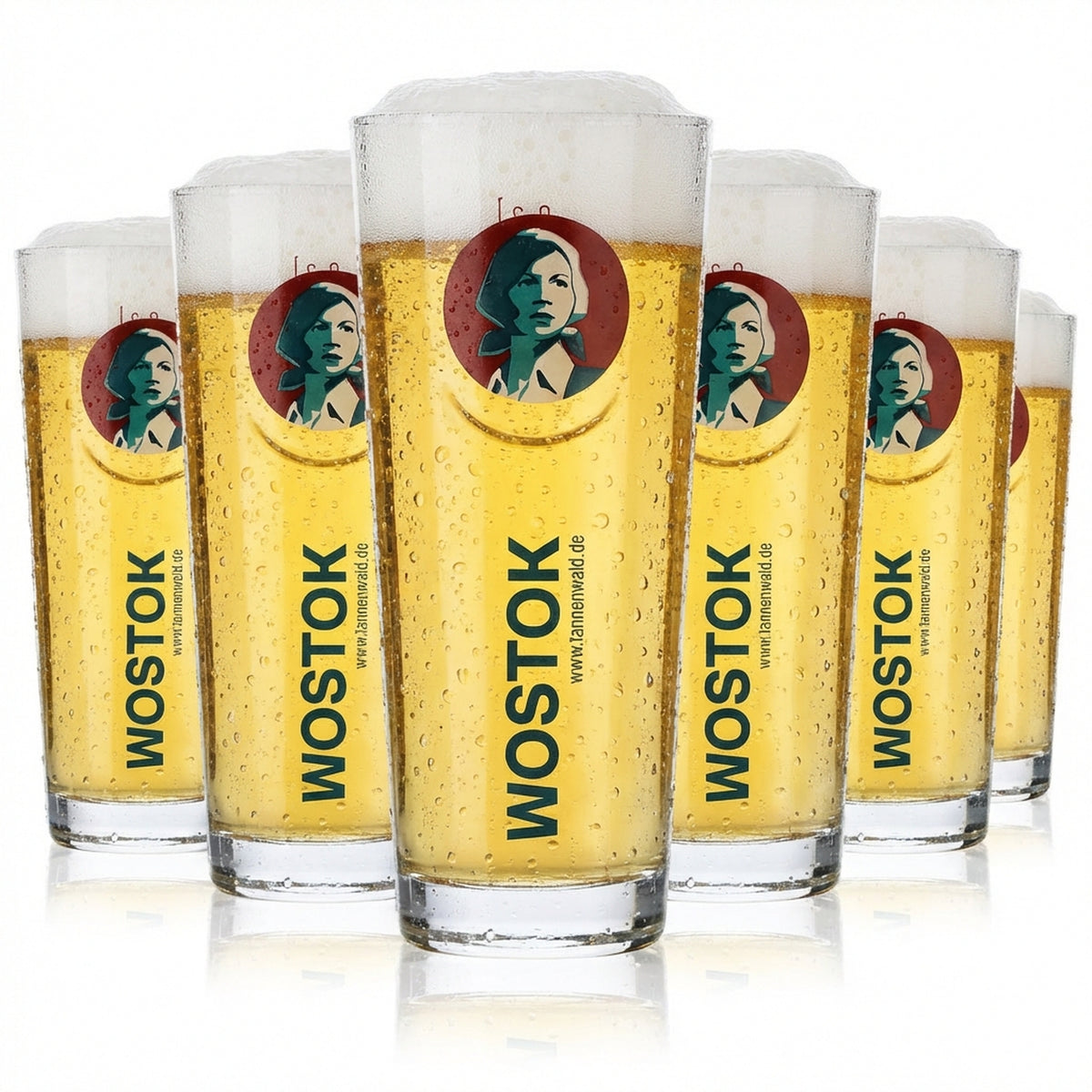 6x Wostok Limonade Softdrink Glas Limoglas 0,2l Longdrinkglas Rastal