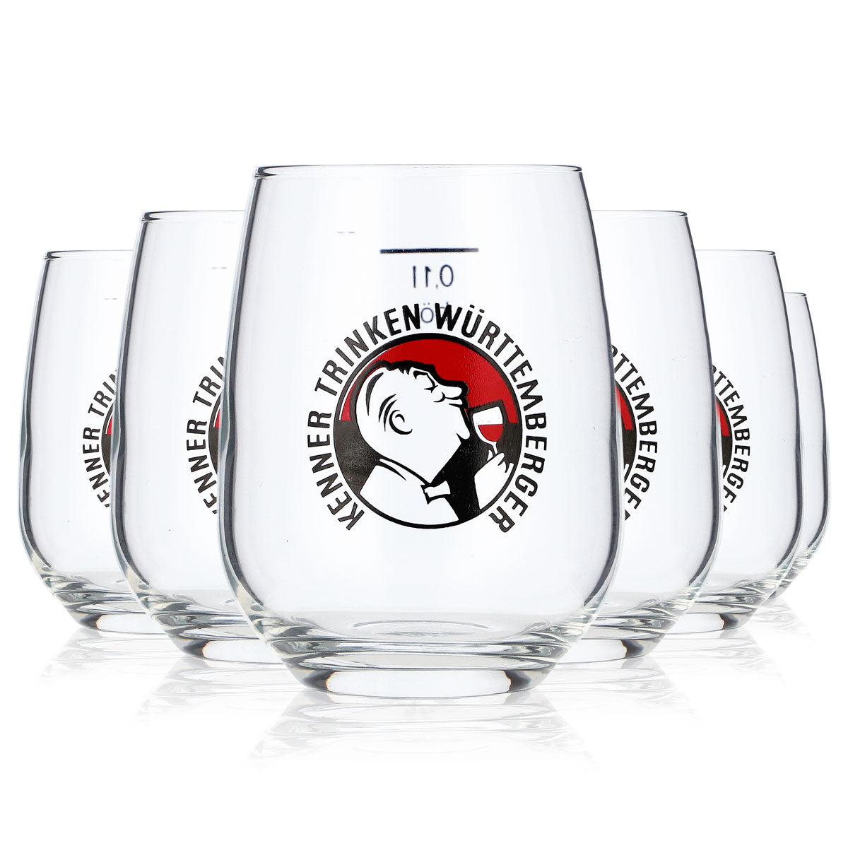 6x Württemberger Wein Glas Gläser Weingläser 0,1l Becher Böckling – Ansicht 5