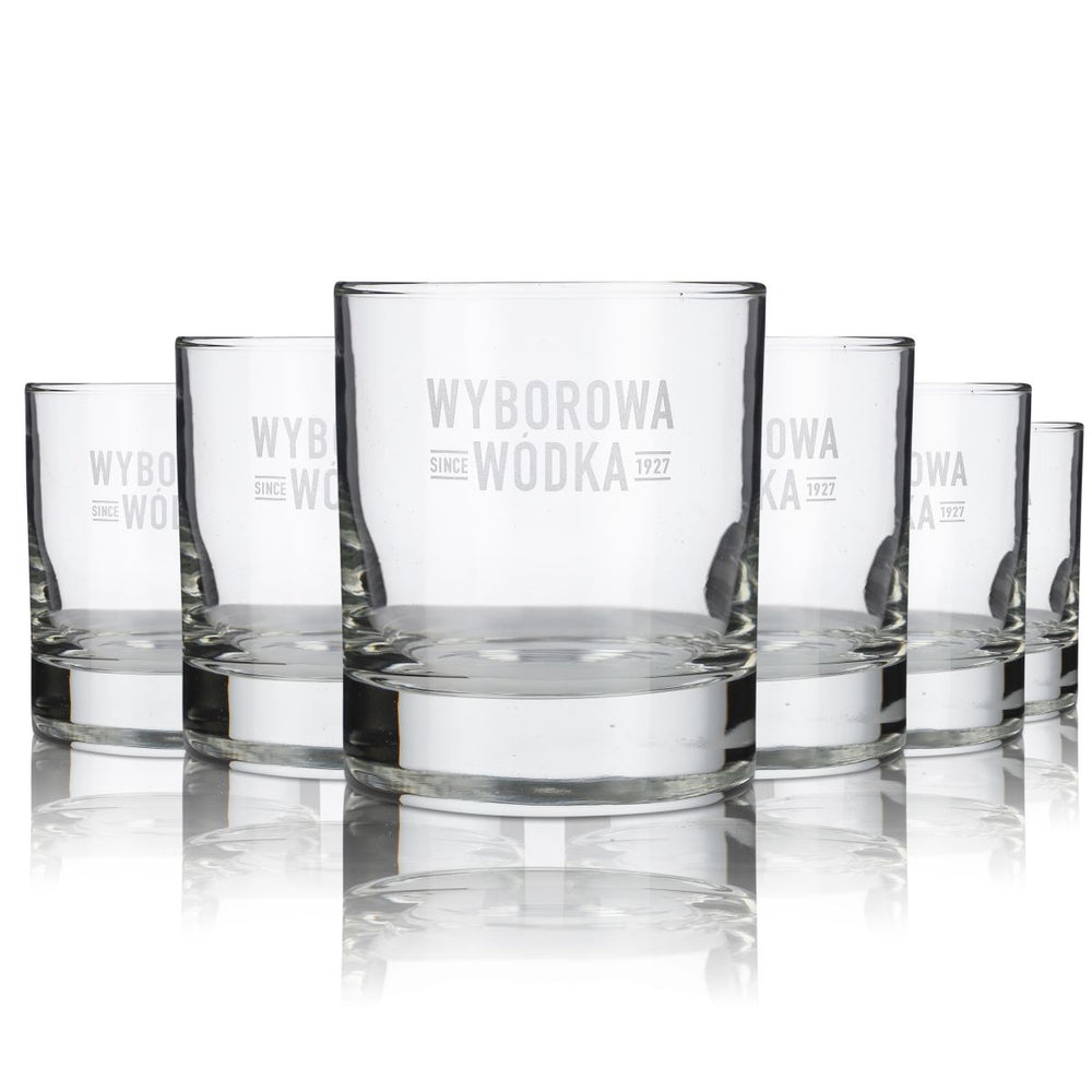 6x Wyborowa Glas 0,2l Tumbler Gläser Set Vodka Longdrink Cocktail Aperitif