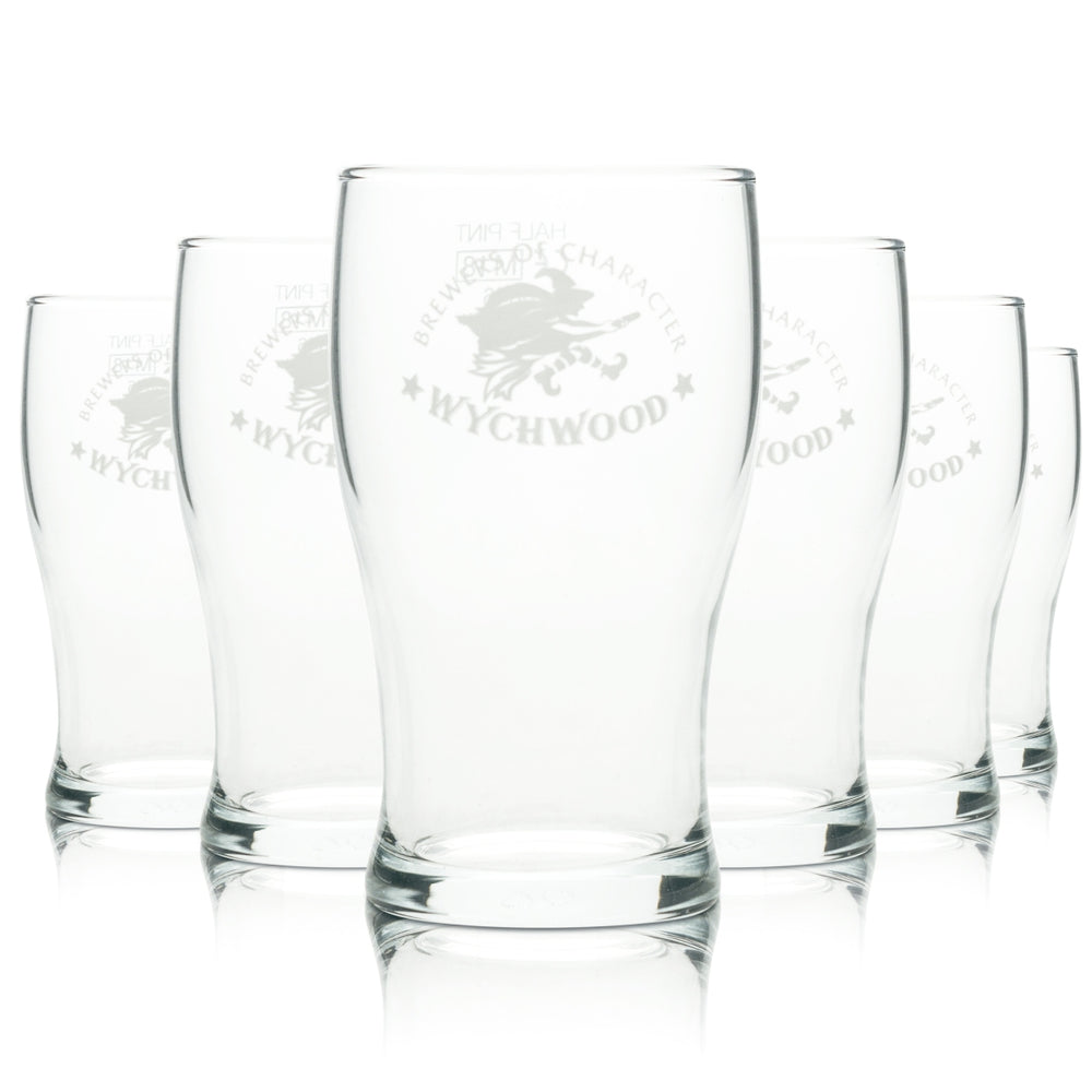 6x Wychwood Bier Glas 0,3l Becher 1/2 Pint Craftbeer Gläser England Willi Cup