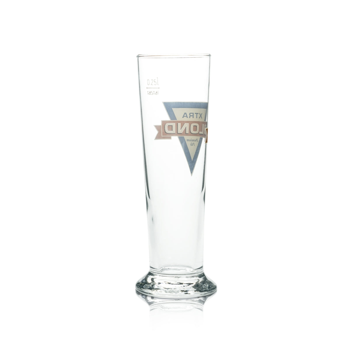 6x Xtra Blond Bier Glas 0,25l Pokal Stange Brauerei Gläser Pokal Tulpe Pils Bar – Ansicht 3