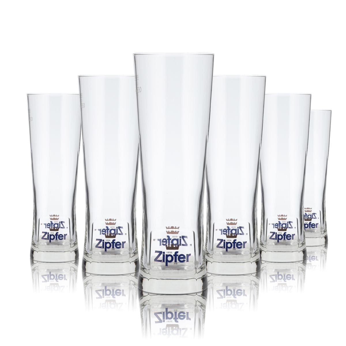 6x Zipfer Glas 0,5l Bier Designglas Pokal Kellerbier Gläser Set Brauerei Gastro