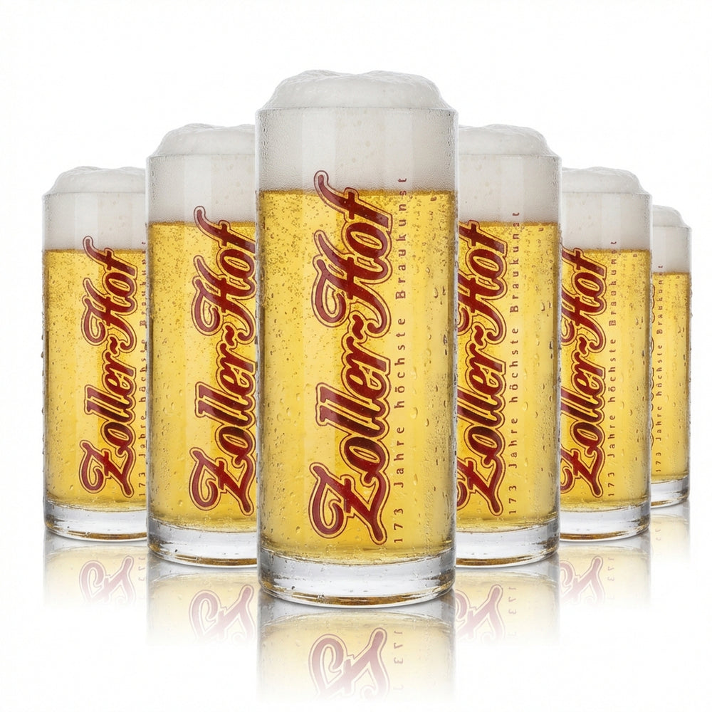 6x Zoller Hof Glas 0,3l Bierkrug Humpen Deutschherren Seidel Gläser Set Brauerei