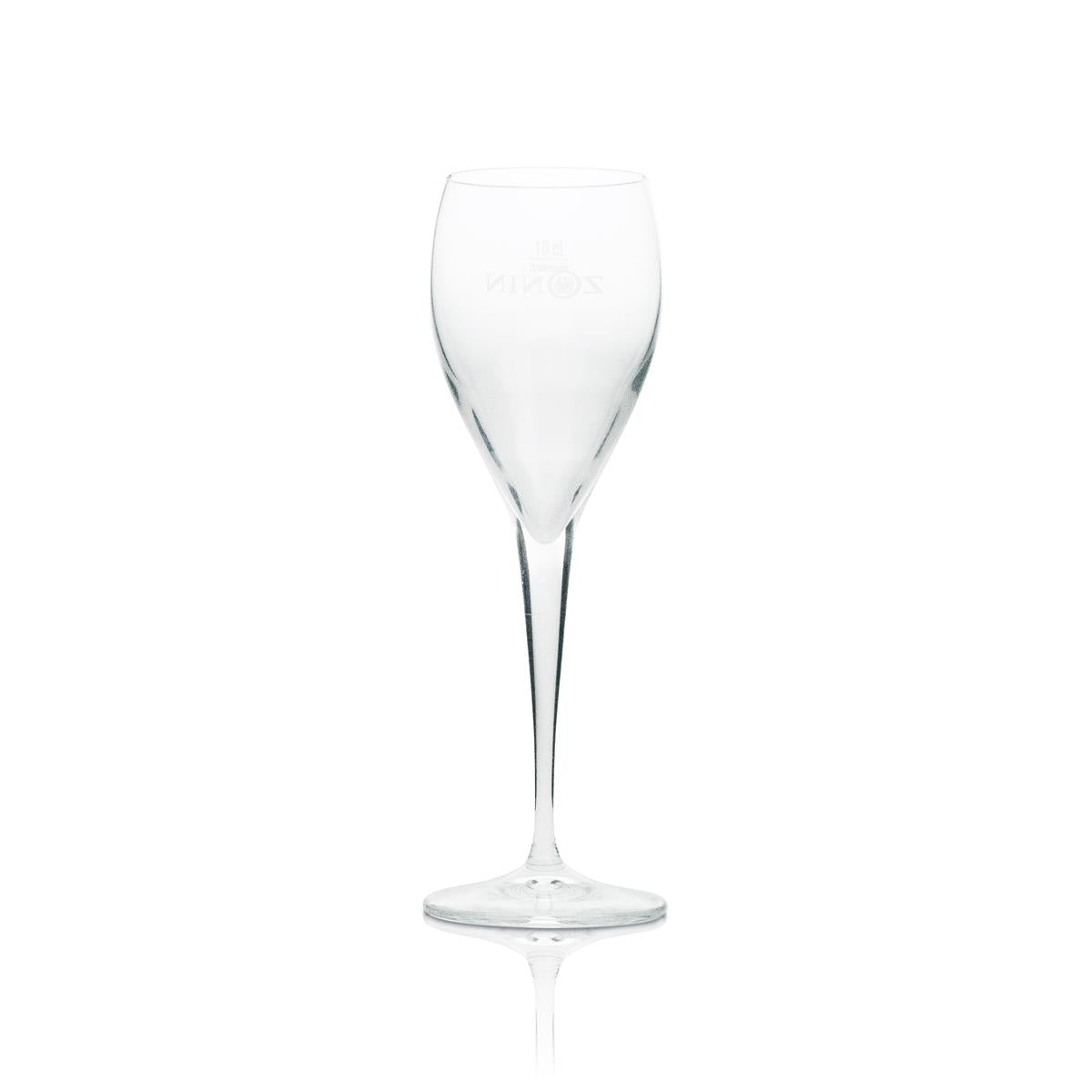 6x Zonin Prosseco Glas Flöte mit Logo 100ml – Ansicht 3