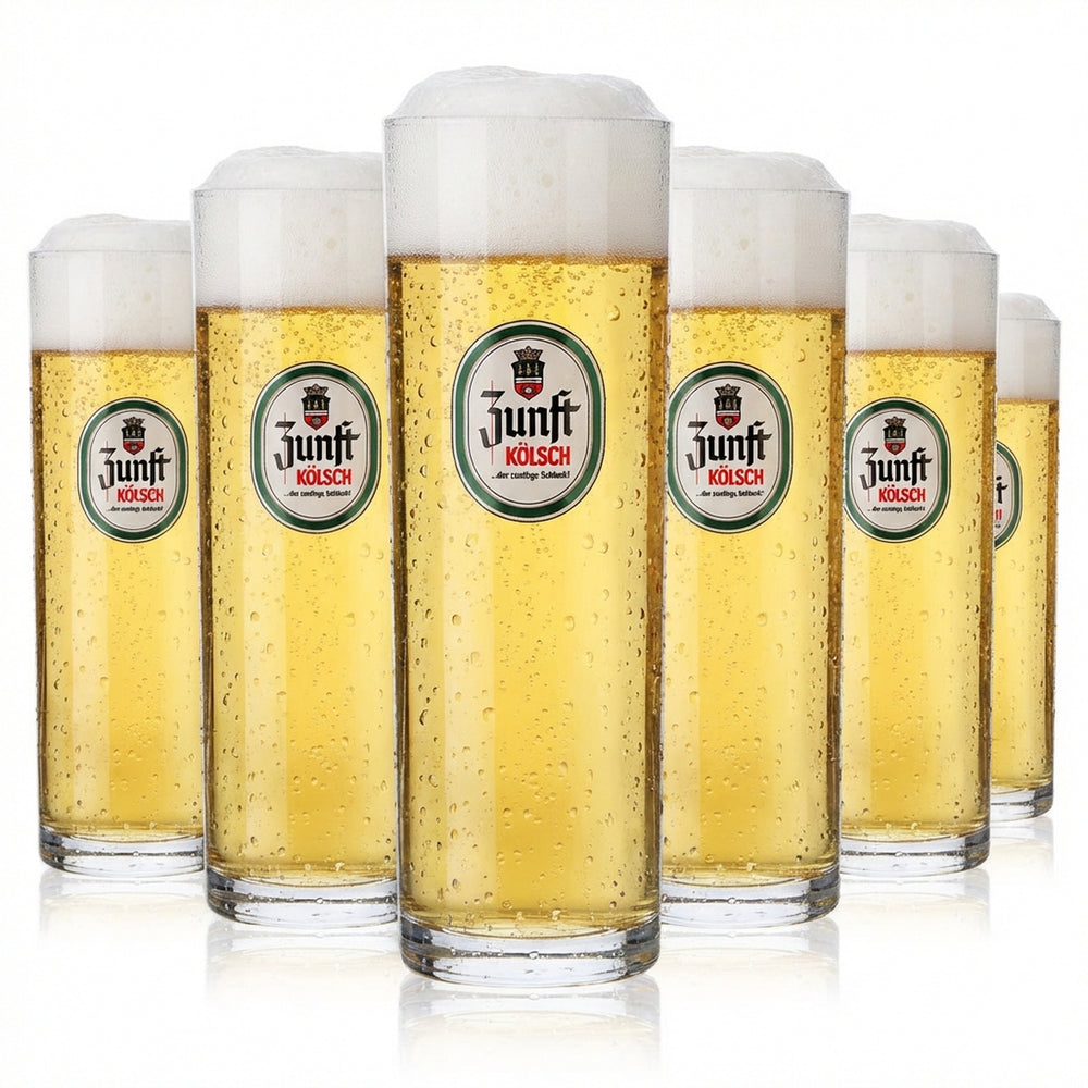 6x Zunft Bier Glas Kölschgläser Biergläser 0,25l Stange Kölsch