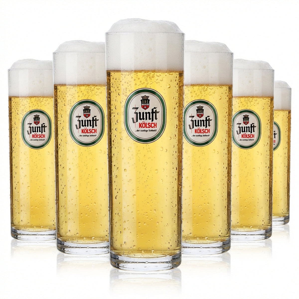 6x Zunft Bier Glas Kölschgläser Biergläser 0,25l Stange Kölsch