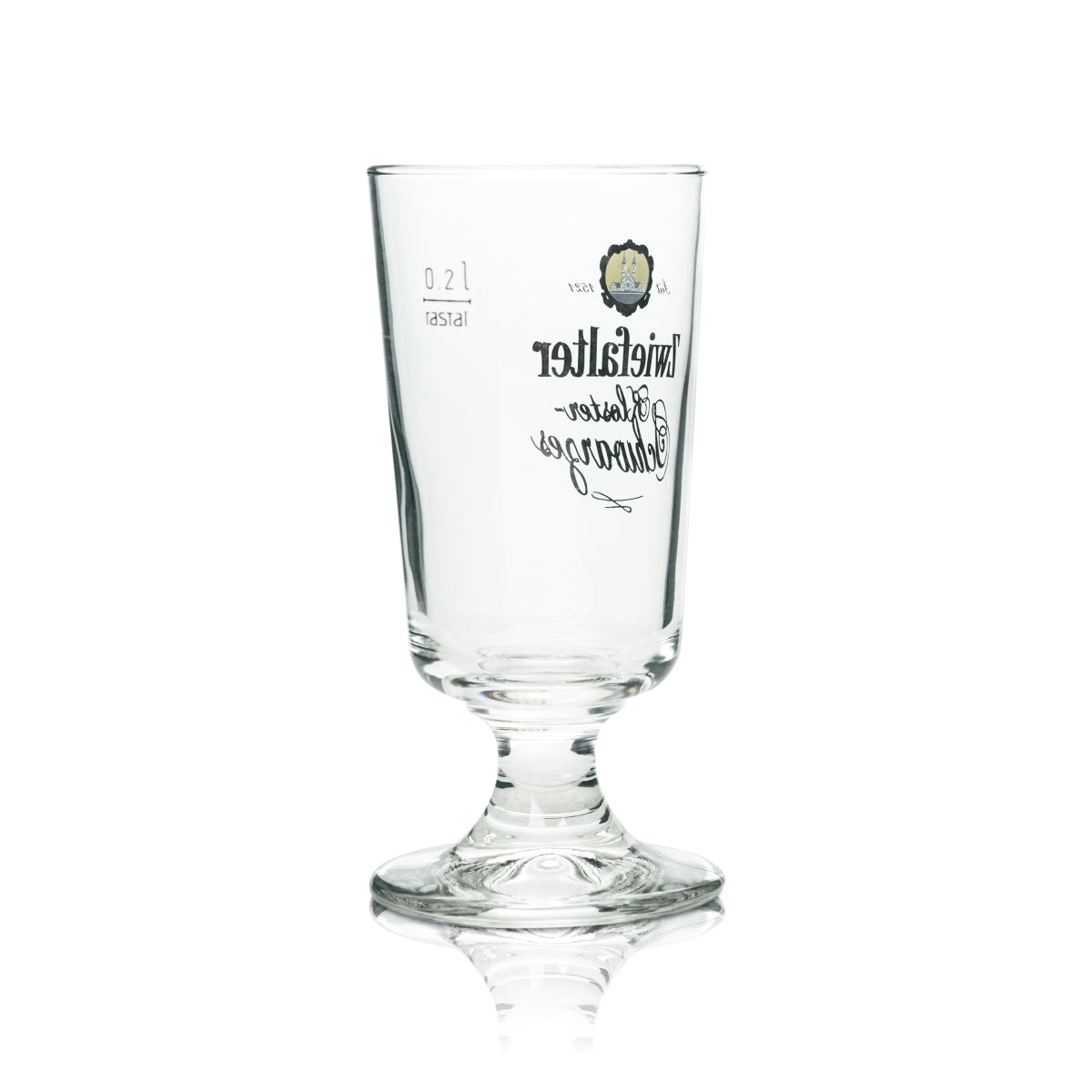 6x Zwiefalter Bier Glas 0,2l Pokal Kloster Schwarzes Rastal Tulpe Pils Gläser – Ansicht 4