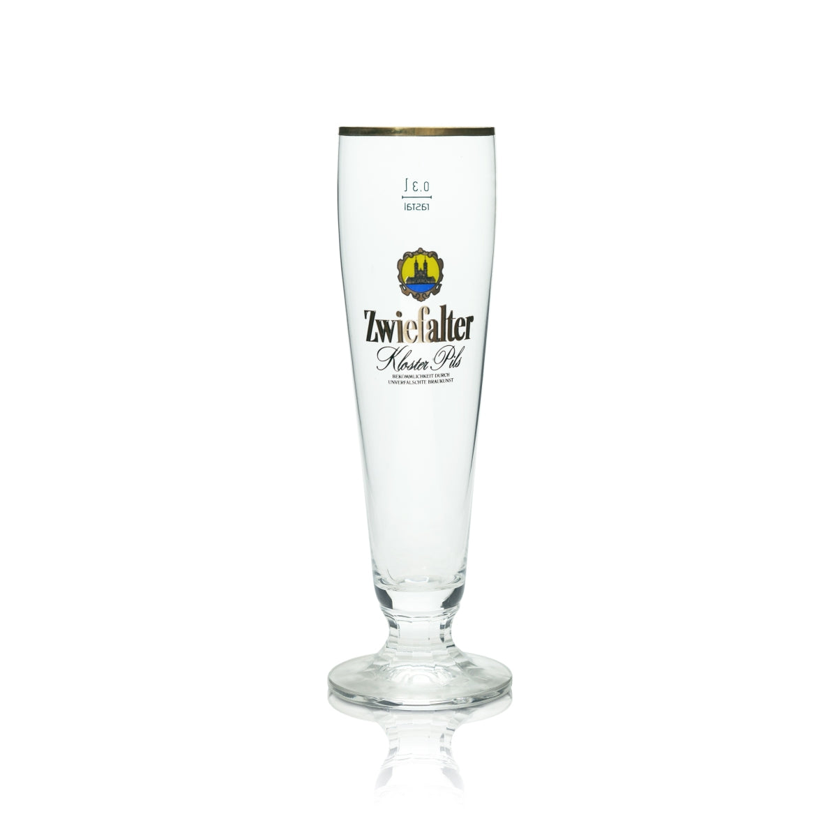 6x Zwiefalter Bier Glas 0,3l Kloster Pils Pokal Rastal Gläser Beer Tulpe Stiel – Ansicht 2
