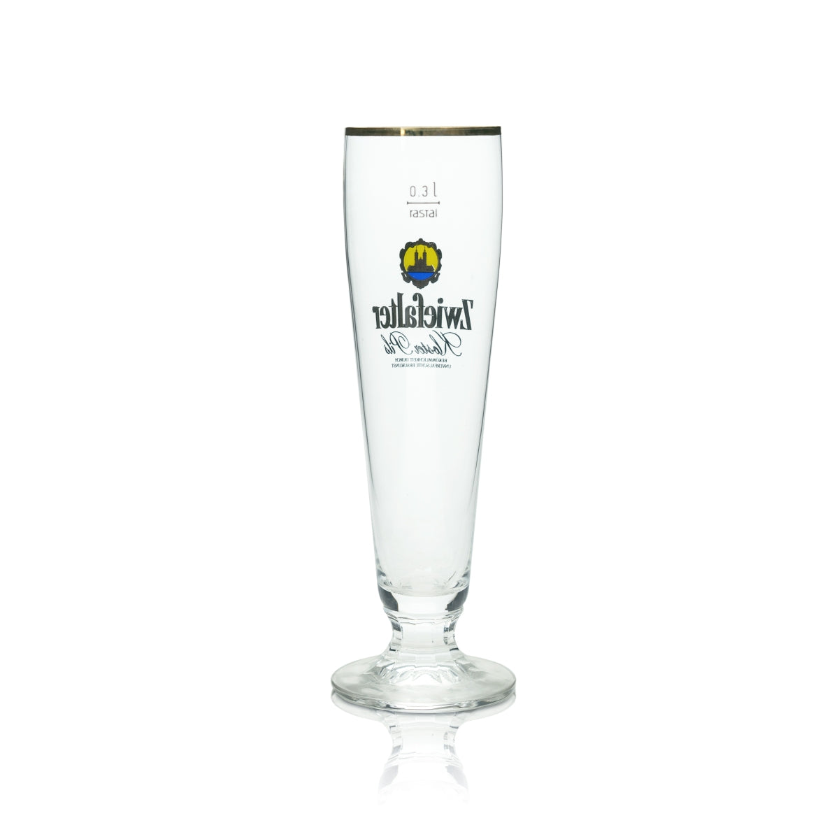 6x Zwiefalter Bier Glas 0,3l Kloster Pils Pokal Rastal Gläser Beer Tulpe Stiel – Ansicht 3