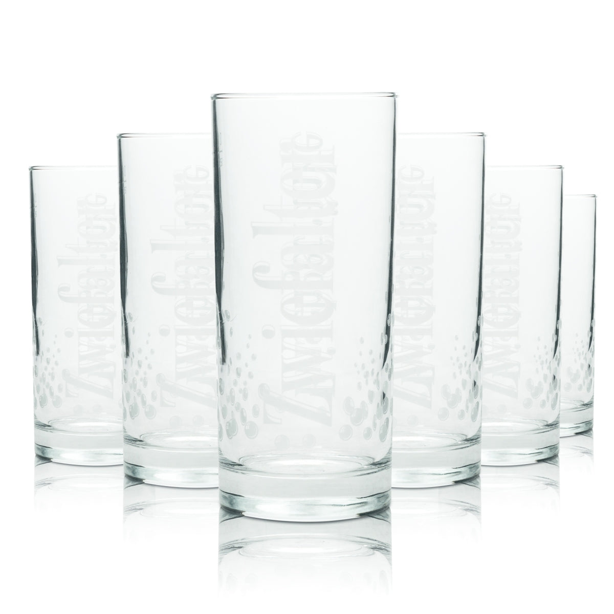 6x Zwiefalter Bier Glas 0,3l Longdrink Frischegetränk Highball Willi Gläser Beer