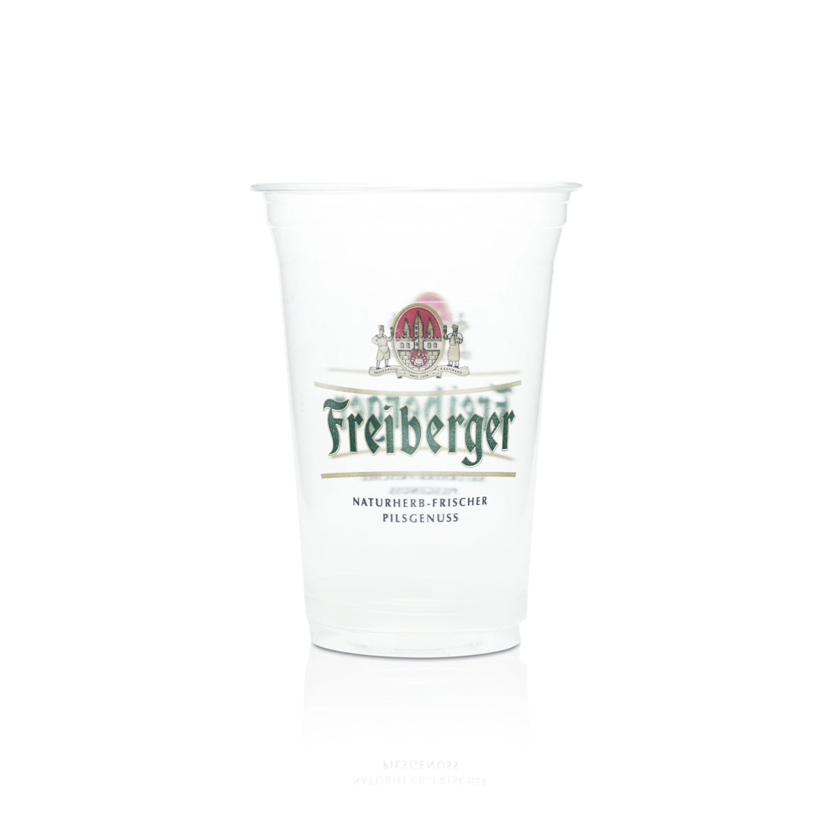 70 Freiberger Bier Mehrwegbecher Bio-Kunststoffbecher Transparent 400ml neu – Ansicht 2