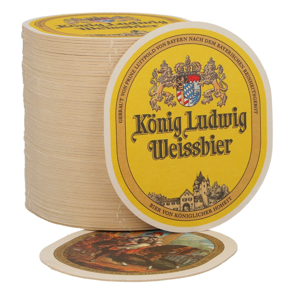 70x König Ludwig Bier Untersetzer Bierdeckel Weissbier König Otto Ovale Form