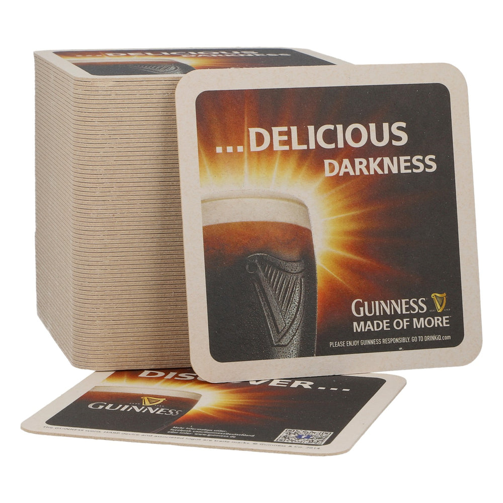 70x Original Guinness Bierdeckel Untersetzer "Delicious Darkness" Barzubehör