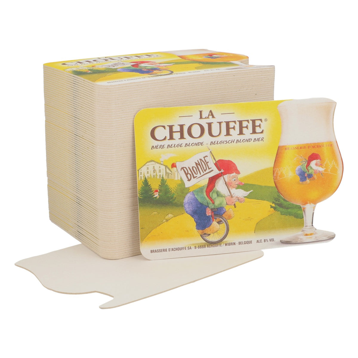 75x Brasserie D'Achouffe Bier Bierdeckel Untersetzer Glasuntersetzer "Blonde"