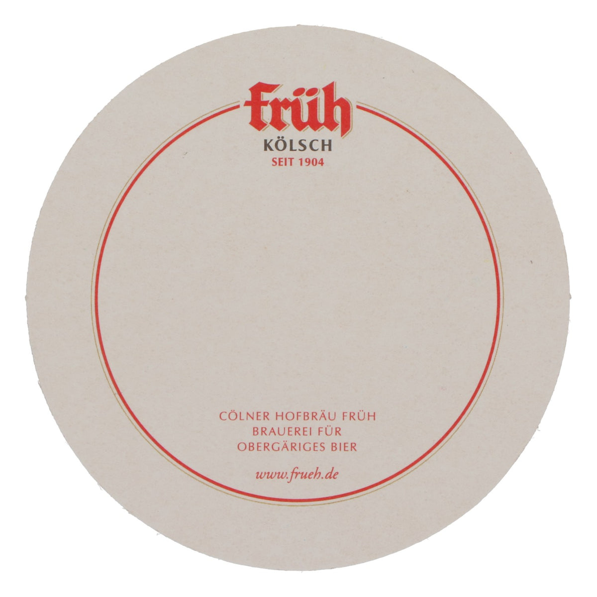 75x Früh Kölsch Bier Untersetzer Bierdeckel 10,6 cm Durchmesser nur Schriftzug – Ansicht 4