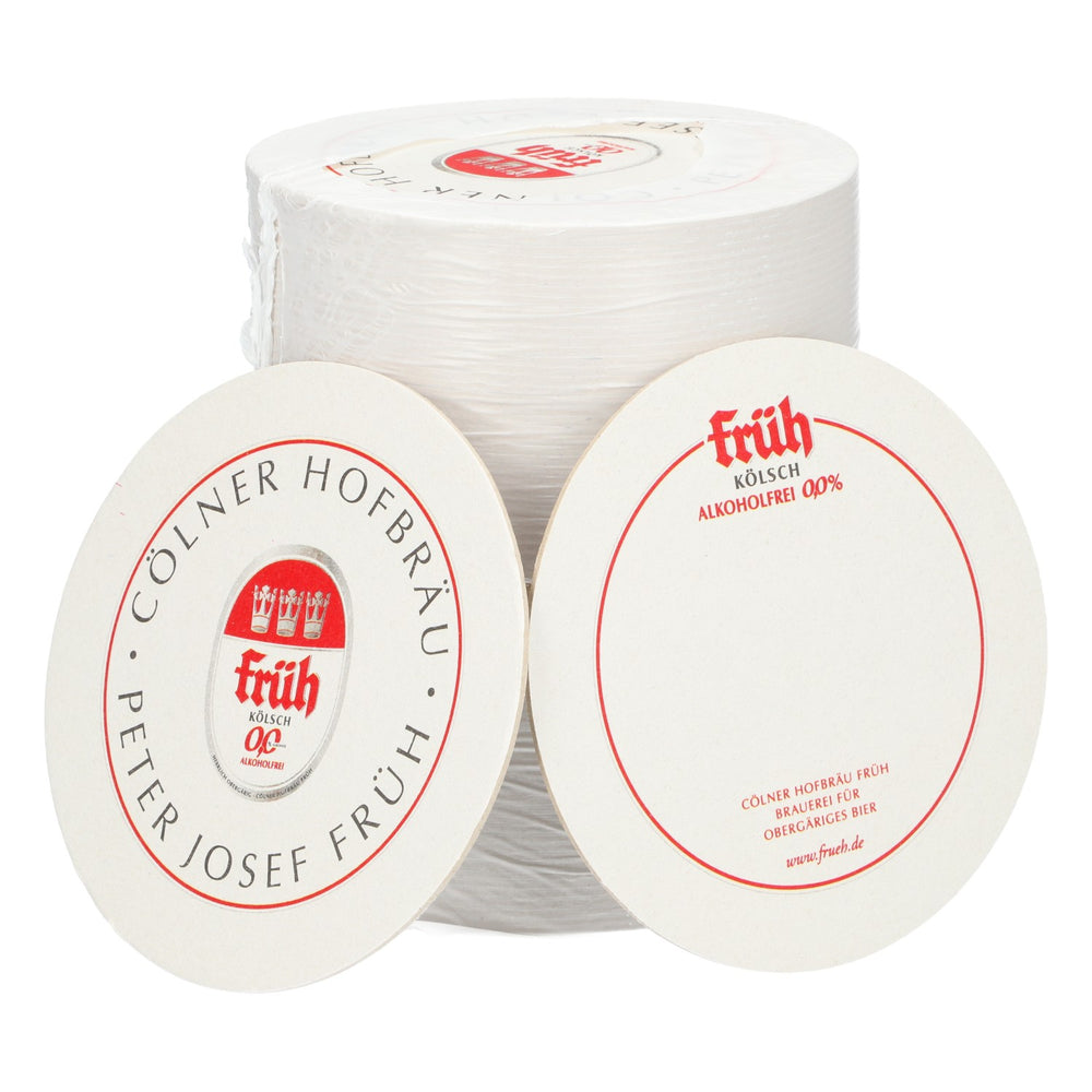 75x Früh Kölsch Untersetzer Bierdeckel Ø10,6cm Alkoholfrei Coaster Barzubehör