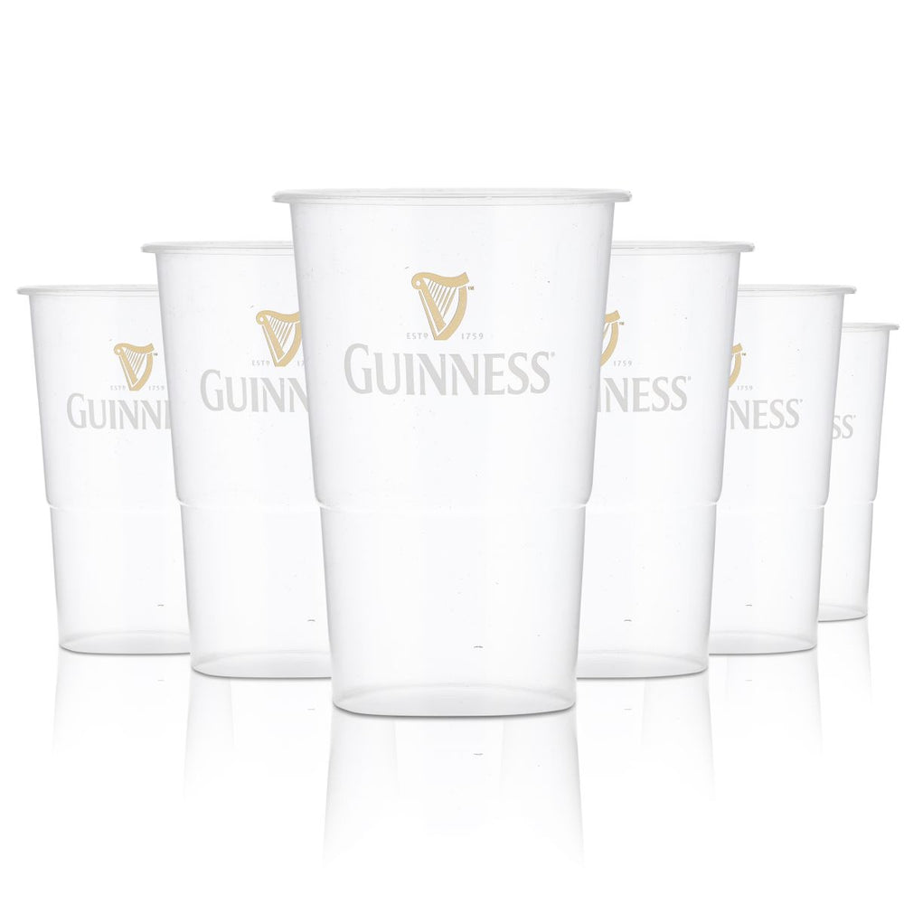 75x Guinness Einwegbecher Gläser 0,3l Plastikbecher Kunststoff Bierglas Set