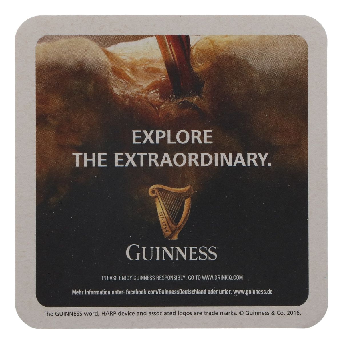 75x Guinness Untersetzer Bierdeckel 9,5x9,5cm Tropfschutz Glasunterlage Gastro – Ansicht 4
