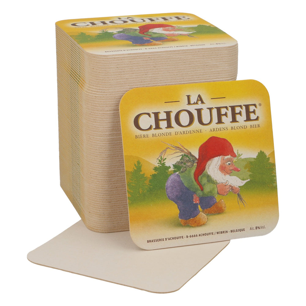 80x Brasserie D'Achouffe Bier Bierdeckel Untersetzer Glasuntersetzer Gelb