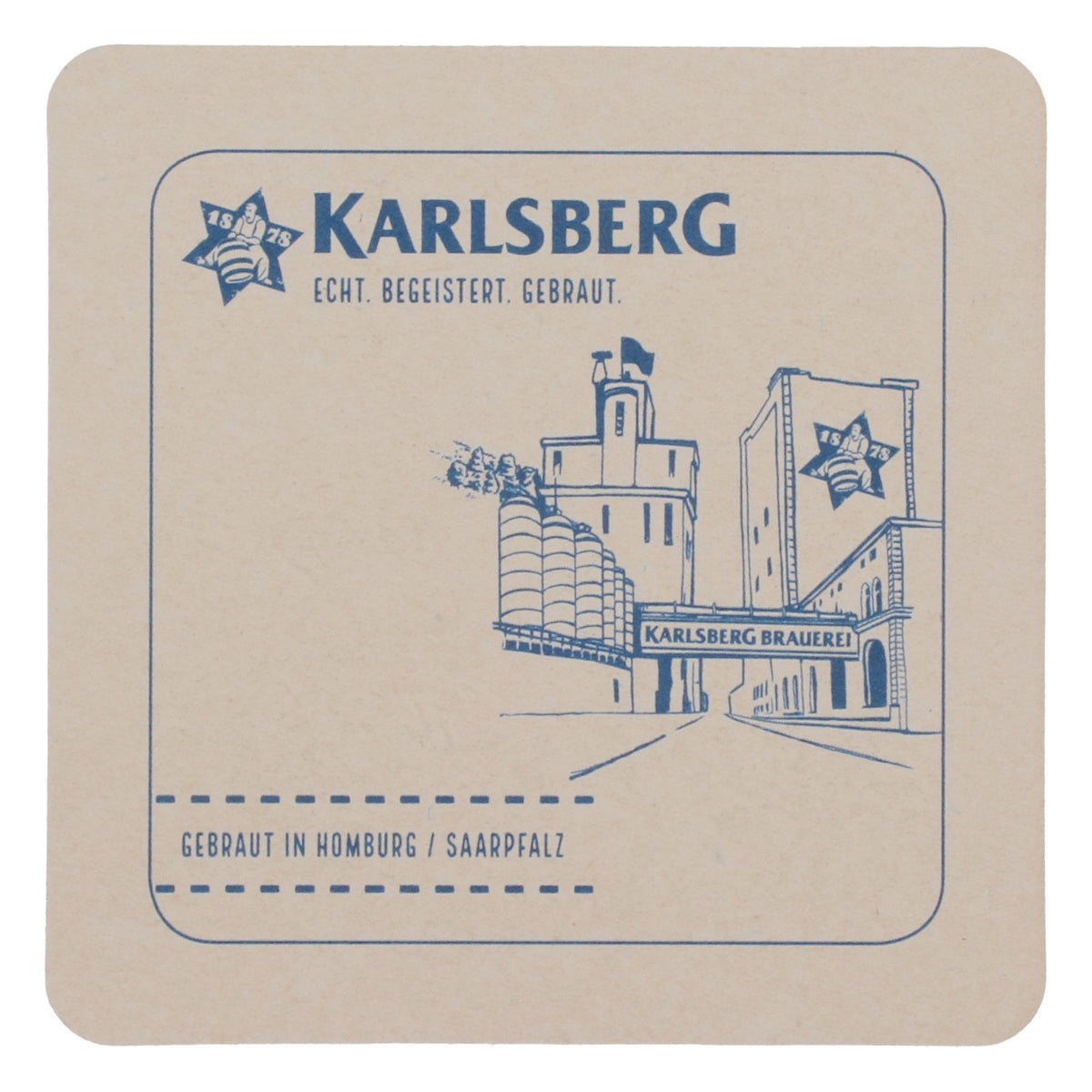80x Karlsberg Bier Bierdeckel Untersetzer Glasuntersetzer Barzubehör Burg Blaues Logo – Ansicht 3