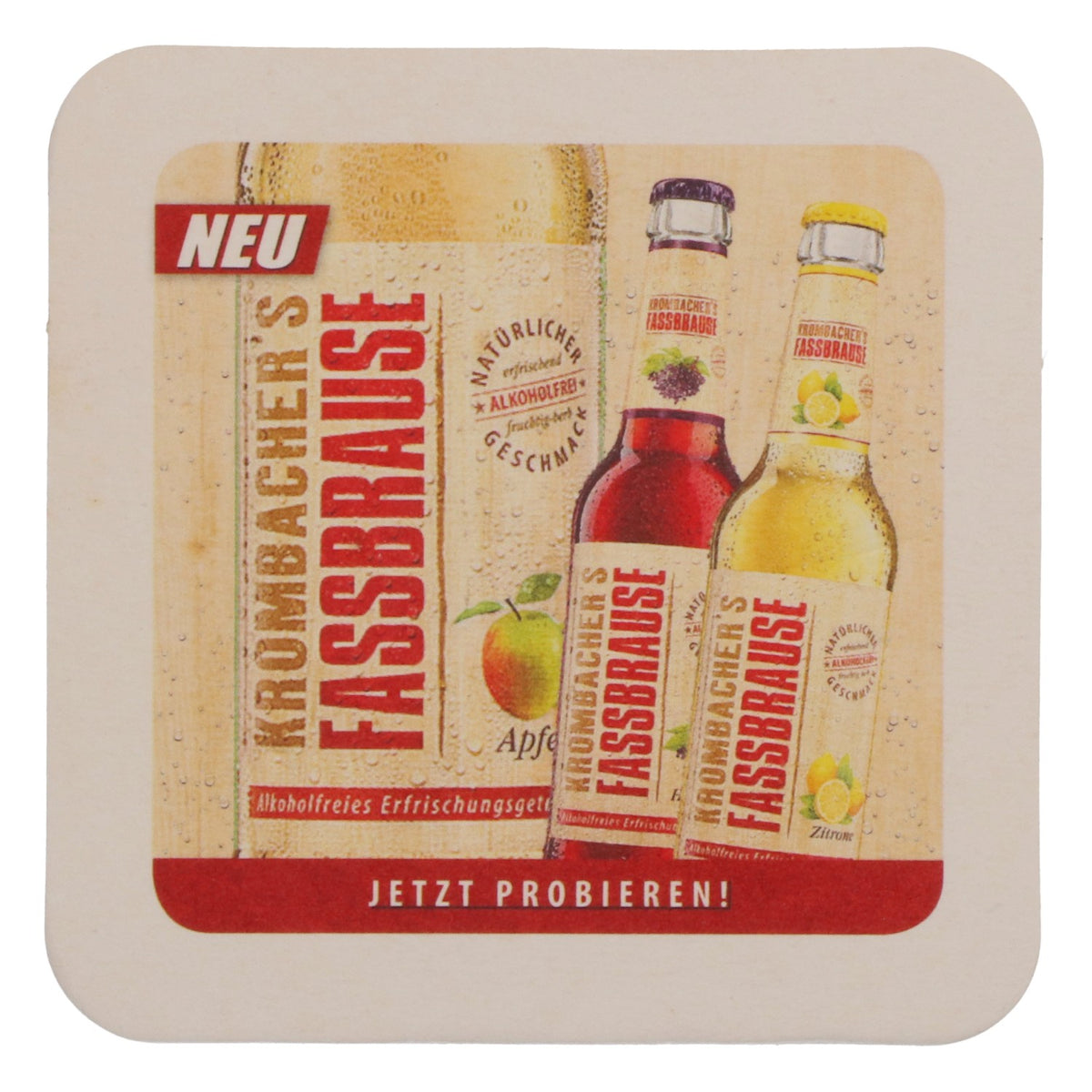 80x Krombacher Bier Bierdeckel Untersetzer Glasuntersetzer Barzubehör Fassbrause "Ue" – Ansicht 3