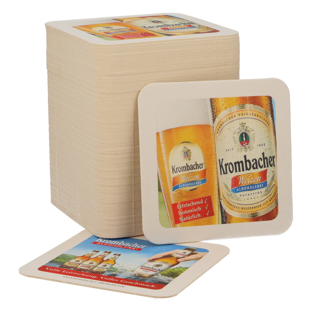 80x Krombacher Bier Bierdeckel Untersetzer Glasuntersetzer Barzubehör Weizen Alkoholfrei