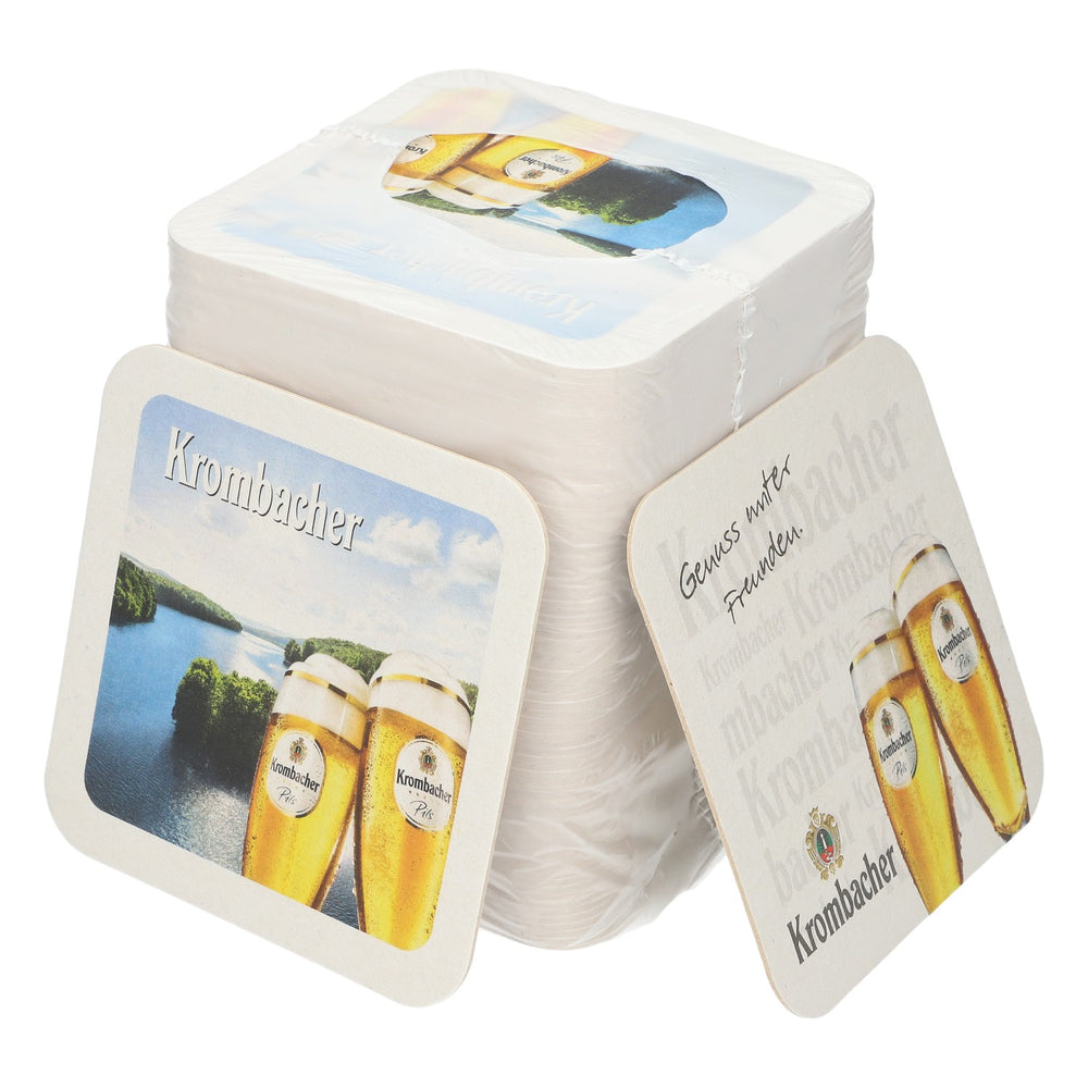 80x Krombacher Untersetzer Bierdeckel 9x9 cm Tropfschutz Gläser Flaschen
